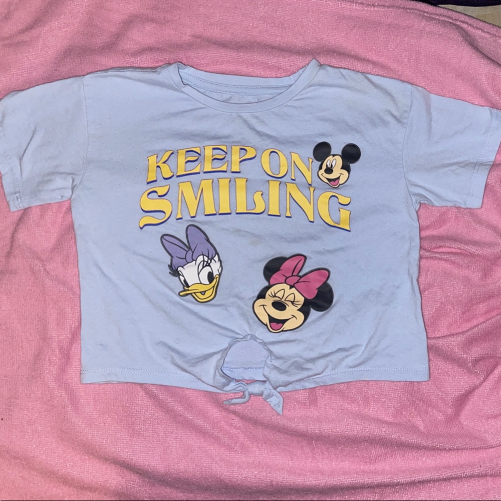 Disney Kids Light Blue T-Shirt with Characters